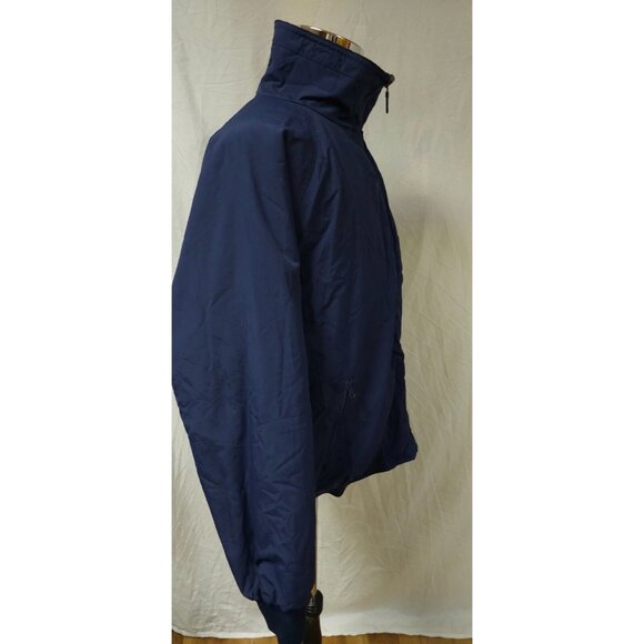 Vtg Baru Sports Mens XL Dark Blue Fleeced Lined Full Zip Insulated Bomber Coat - Picture 5 of 15